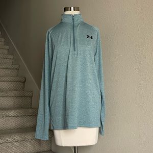 Under Armour Sz M Light Blue Half-zip Pullover